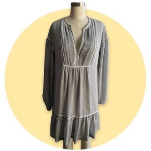 Banana Republic Black & White Striped Dress